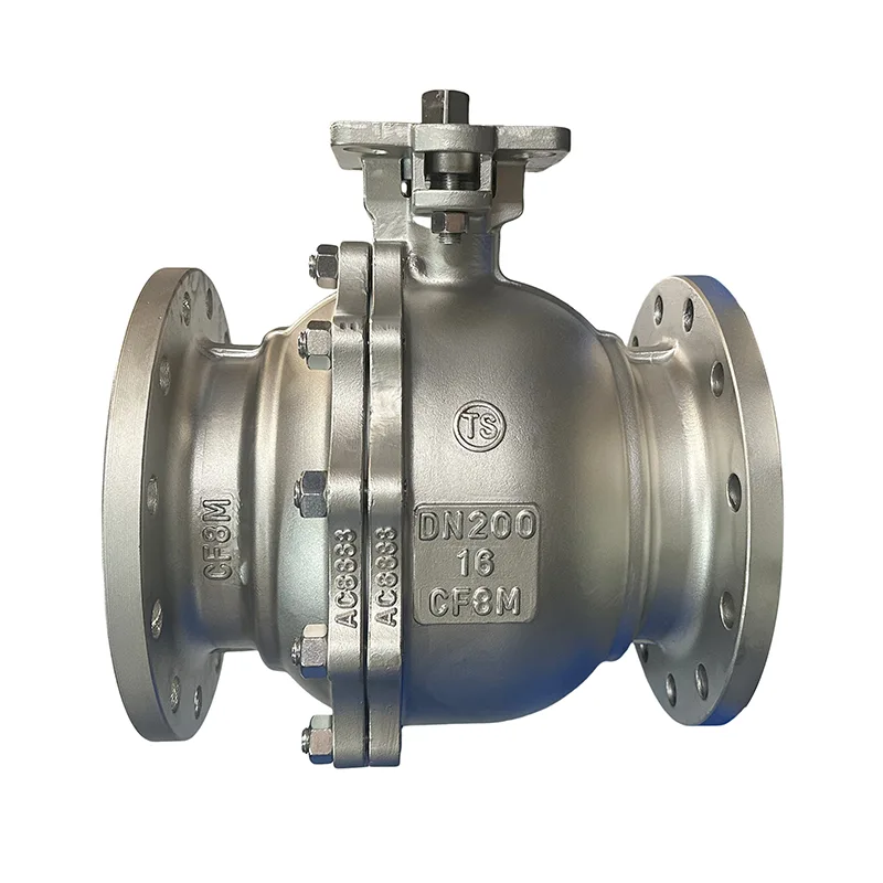 Stainless hlau Flanged Pob Valve